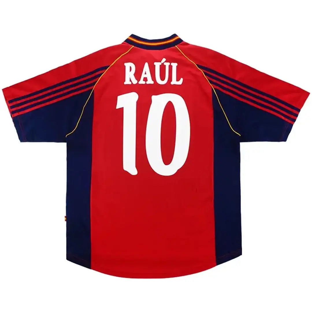 Camiseta de fútbol retro local de RAÚL #10 España 1998