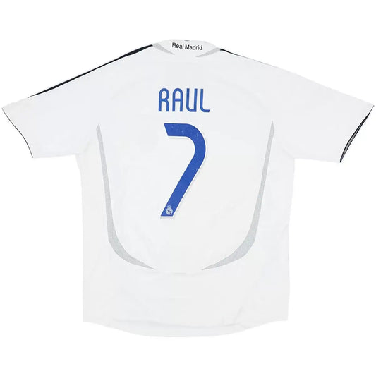 RAUL #7 Real Madrid 2006/07 Home Retro Football Jersey