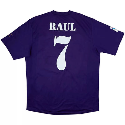 RAUL #7 Retro 2002/03 Real Madrid Centenary Third Away Soccer Jersey