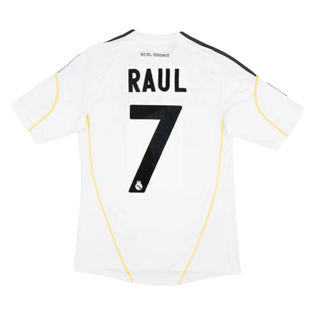 RAUL #7 Real Madrid 2009/10 Retro Home Soccer Jersey