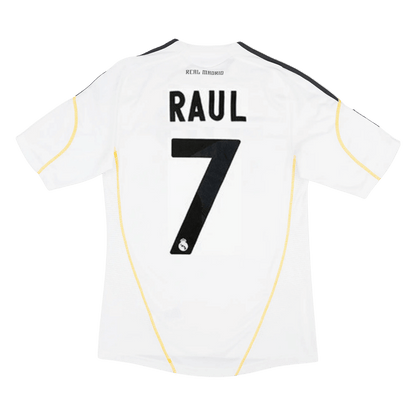 RAUL #7 Real Madrid 2009/10 Retro Home Soccer Jersey