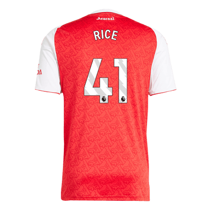 Camiseta de fútbol del Arsenal #41 de Rice, local, temporada 2025/26, roja