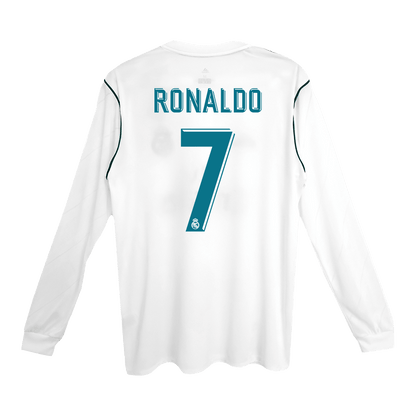 Camiseta retro de manga larga del Real Madrid 2017/18, número 7, de Ronaldo.