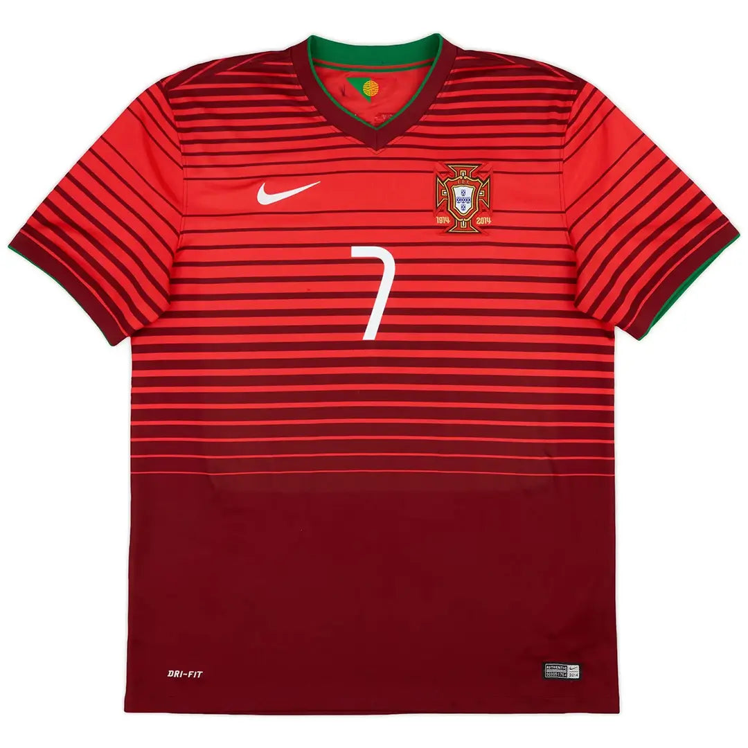 Maillot de football rétro domicile RONALDO #7 Portugal 2014