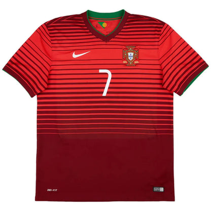 Maillot de football rétro domicile RONALDO #7 Portugal 2014