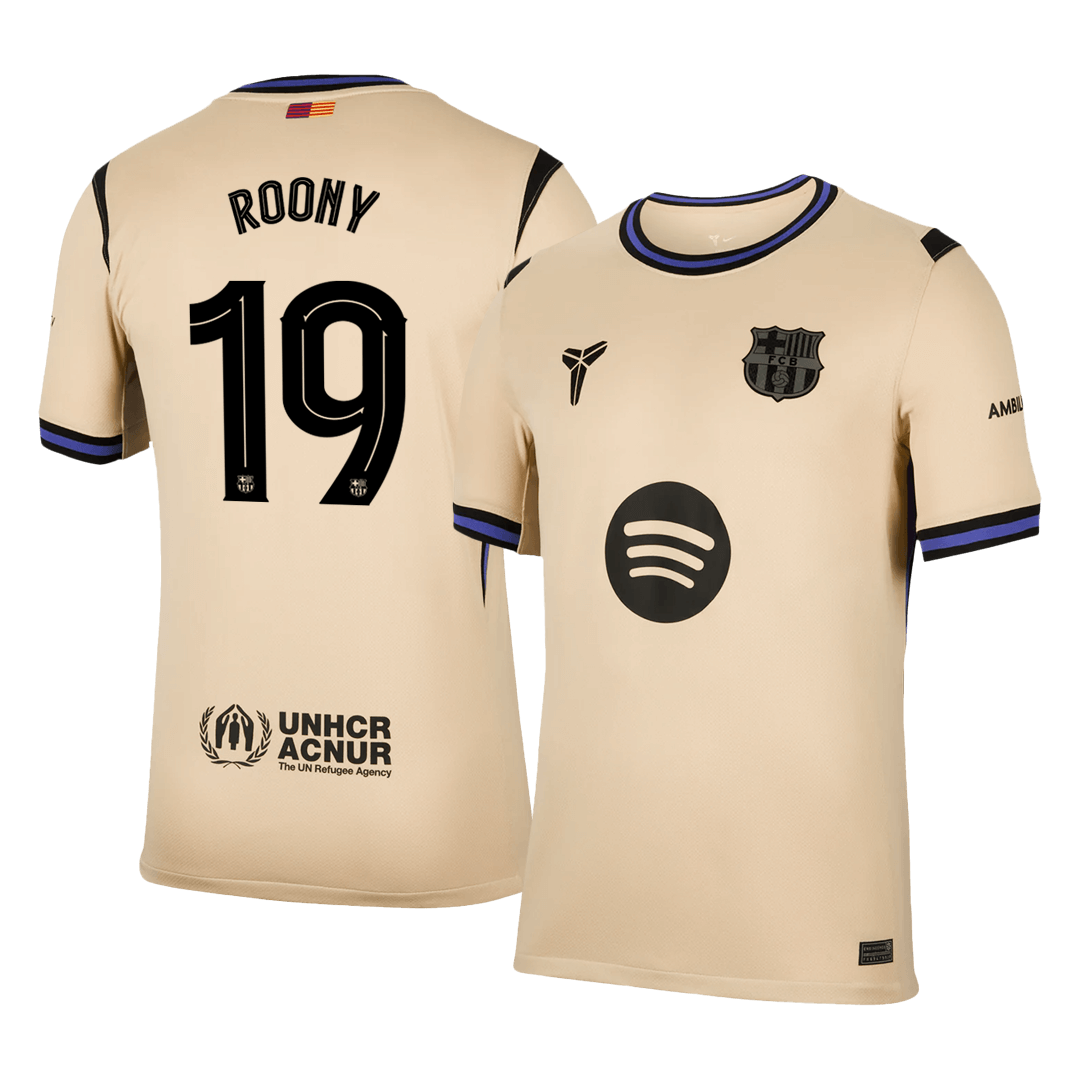 Camiseta de visitante del Barcelona #19 de Roony 2025/26 - Champions League