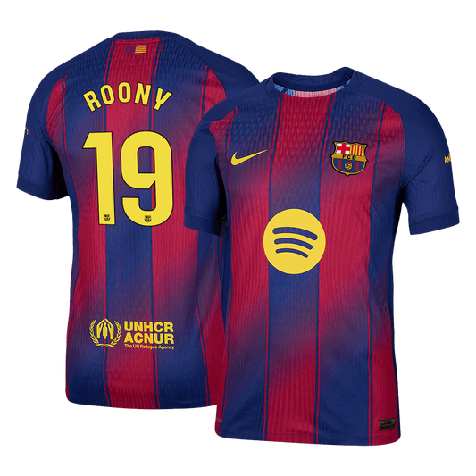 Camiseta de fútbol de Roony #19 del Barcelona, ​​versión jugador local, temporada 2025/26