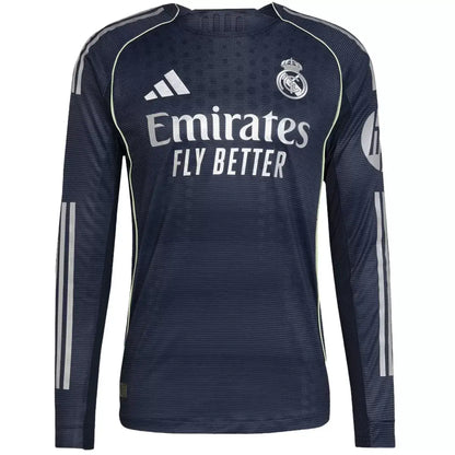 Real Madrid Away Long Sleeve Jersey 2025/26 Player Version