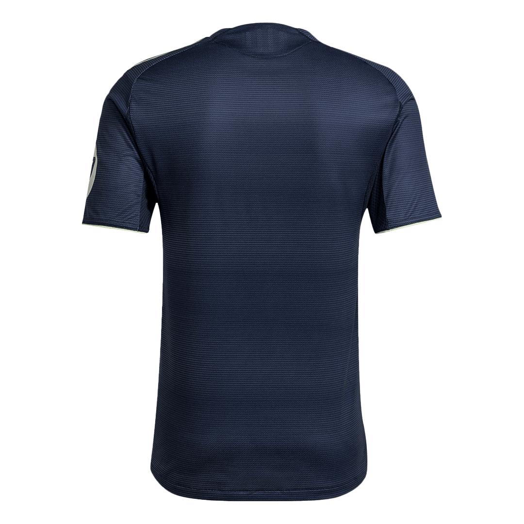 Camiseta de fútbol del Real Madrid, versión jugador, visitante, temporada 2025/26, azul marino