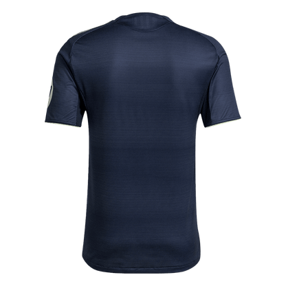 Camiseta de fútbol del Real Madrid, versión jugador, visitante, temporada 2025/26, azul marino