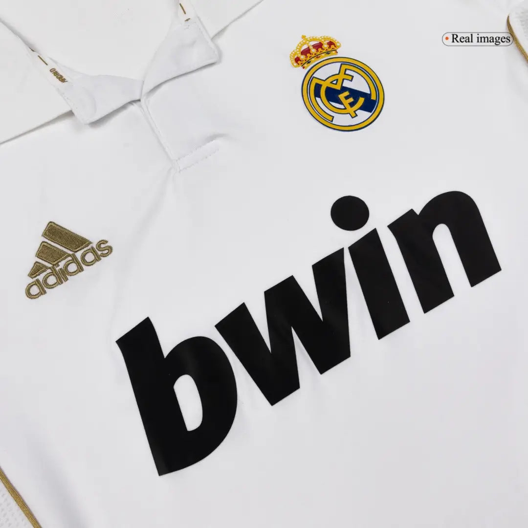 Real Madrid 2011/12 Home Long Sleeve Retro Soccer Jersey