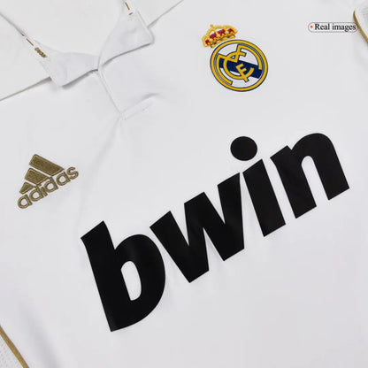 Real Madrid 2011/12 Home Long Sleeve Retro Soccer Jersey