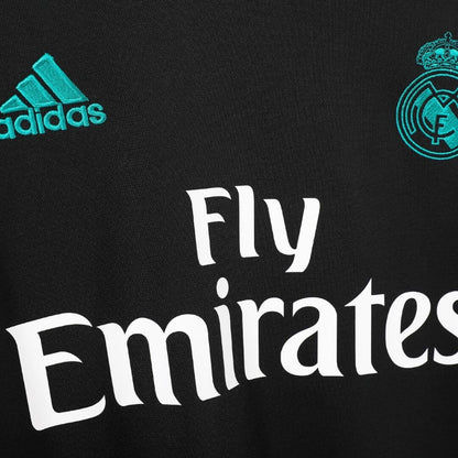 Real Madrid 2017/18 Away Long Sleeve Retro Soccer Jersey
