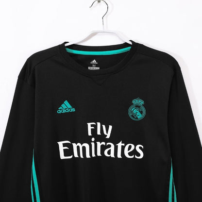 Real Madrid 2017/18 Away Long Sleeve Retro Soccer Jersey