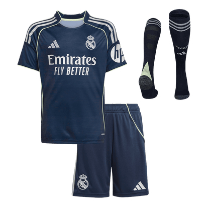 Real Madrid Away Kid's Soccer Full Kit 2025/26 - Jersey+Shorts-Socks