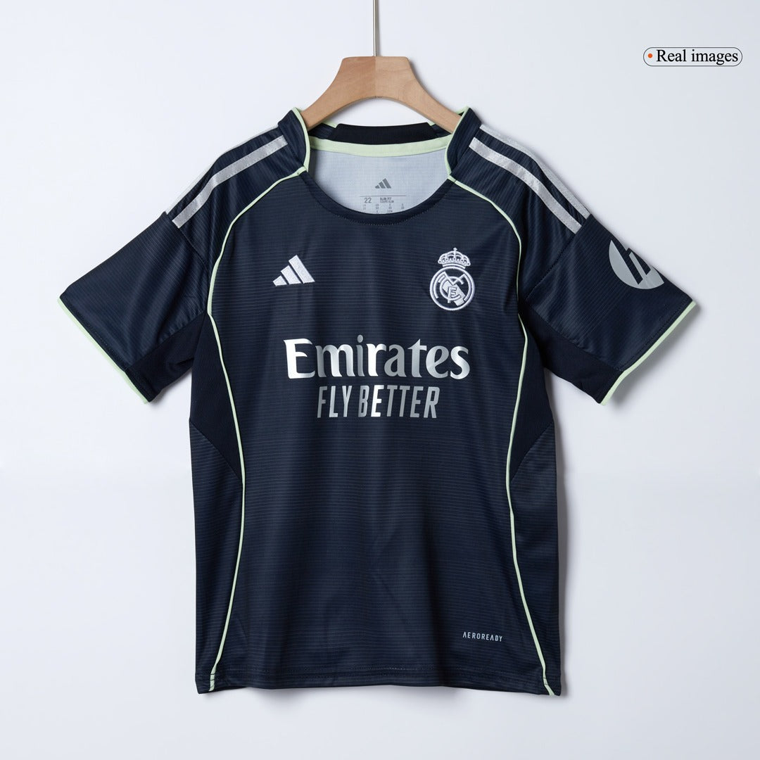 Real Madrid Away Kid's Soccer Full Kit 2025/26 - Jersey+Shorts-Socks