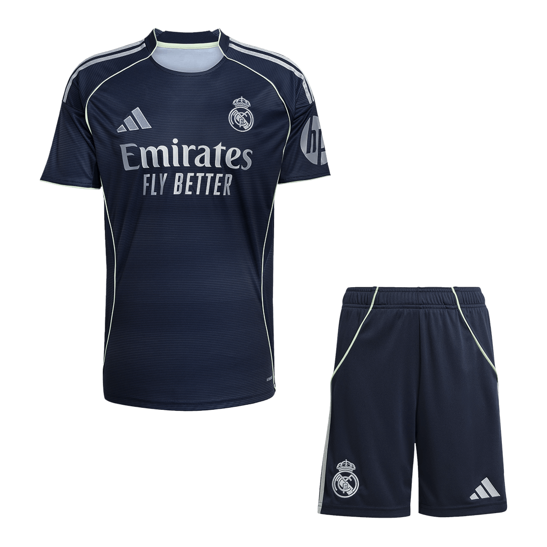 Equipación visitante del Real Madrid - Camiseta + Pantalón corto 2025/26