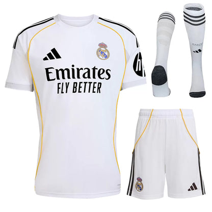 Tenue complète domicile du Real Madrid - Maillot + Short + Chaussettes 2025/26