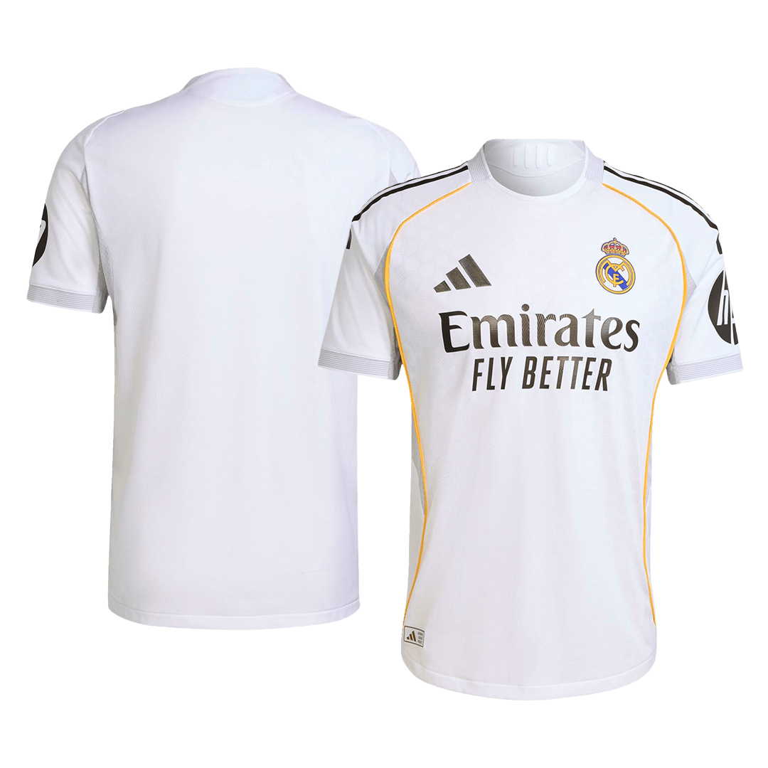 Camiseta de fútbol del Real Madrid, versión jugador local, temporada 2025/26, blanca