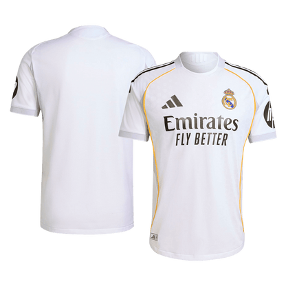 Camiseta de fútbol del Real Madrid, versión jugador local, temporada 2025/26, blanca