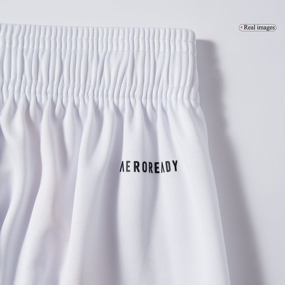 Pantalón corto de fútbol del Real Madrid, temporada 25/26, blanco