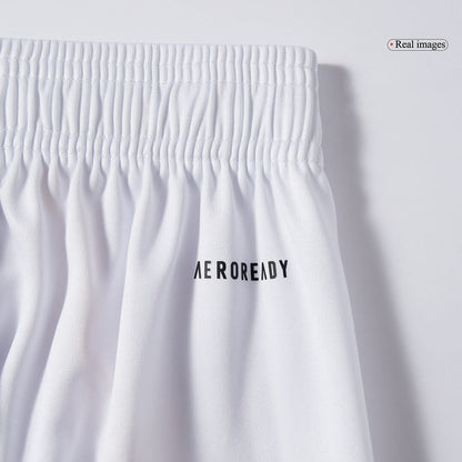 Pantalón corto de fútbol del Real Madrid, temporada 25/26, blanco