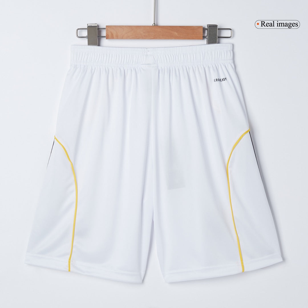 Pantalón corto de fútbol del Real Madrid, temporada 25/26, blanco
