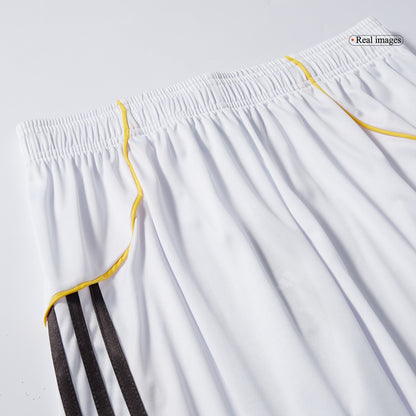 Pantalón corto de fútbol del Real Madrid, temporada 25/26, blanco