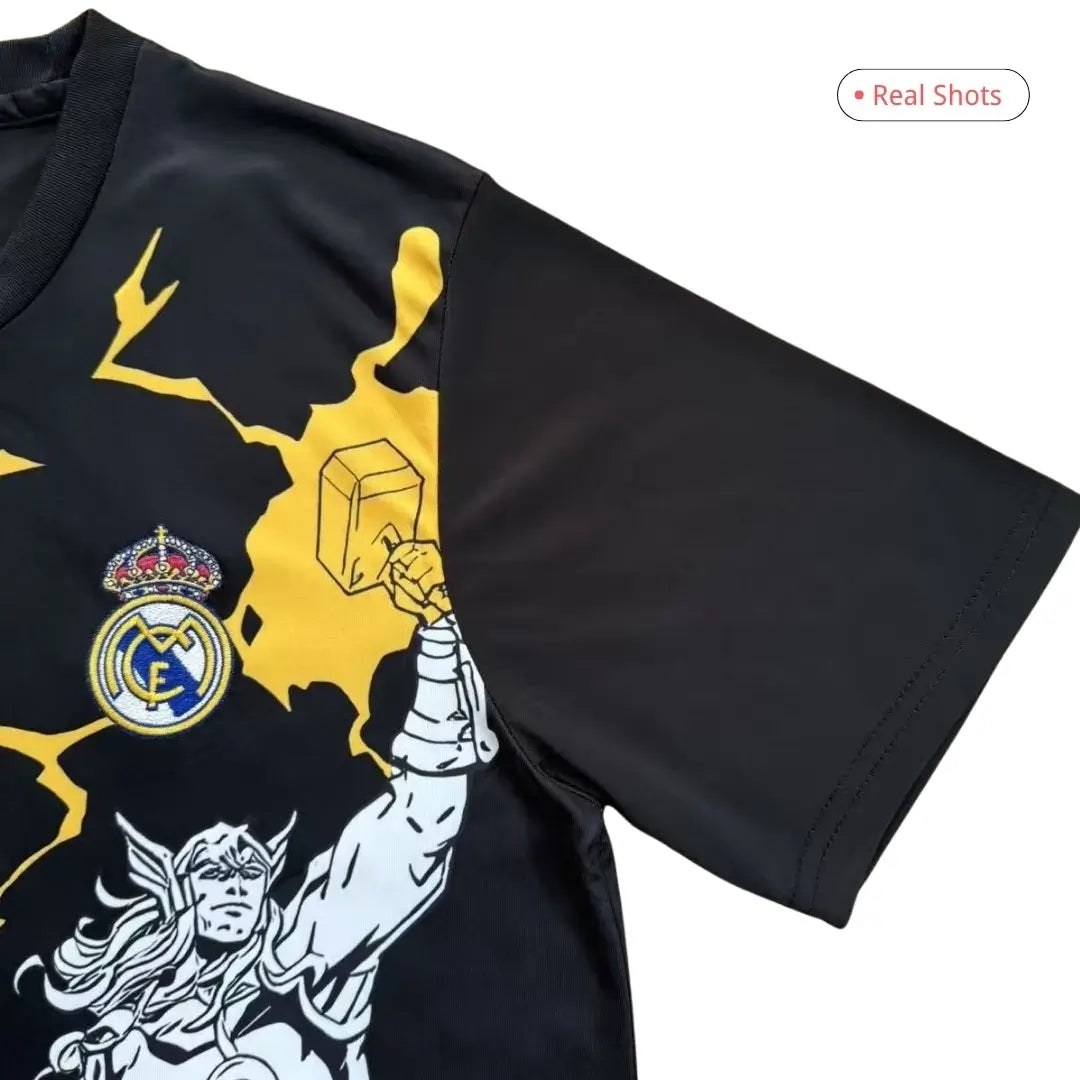 Real Madrid Marvel Warm Up Shirt 2025/26 Black