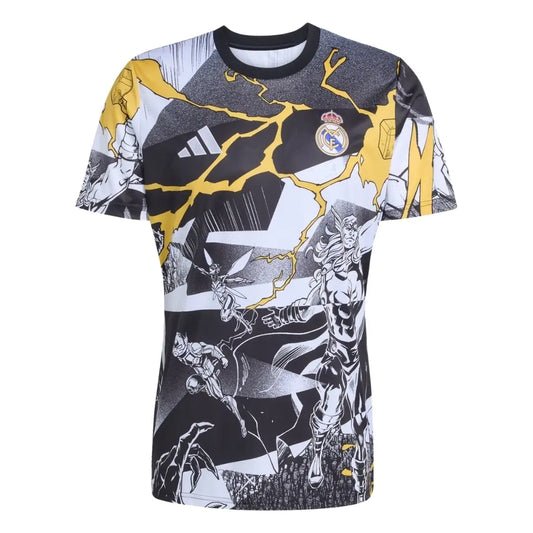 Real Madrid Marvel Warm Up Shirt 2025/26 White/Black