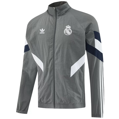 Real Madrid Windbreaker Jacket Gray 2025/26