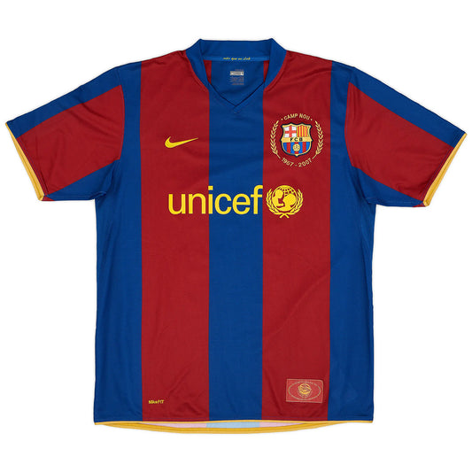 Barcelona 2007/08 Retro Home Soccer Jersey