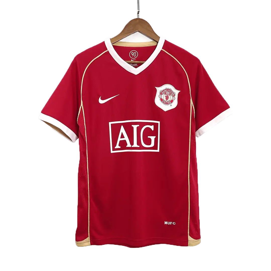 Maillot de football rétro domicile Manchester United 2006/07, numéro 16, Carrick