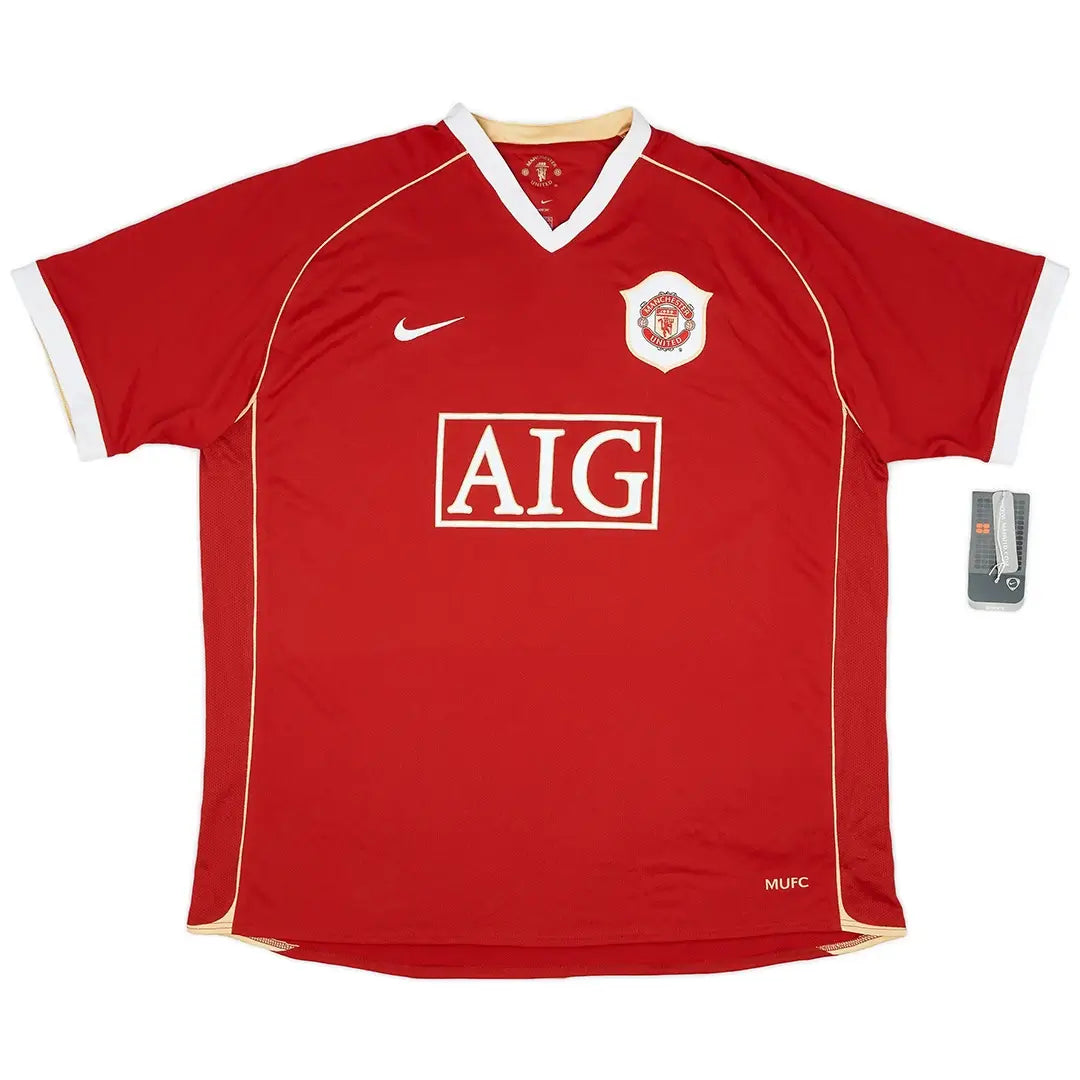 Maillot de football rétro domicile Manchester United 2006/07, numéro 16, Carrick