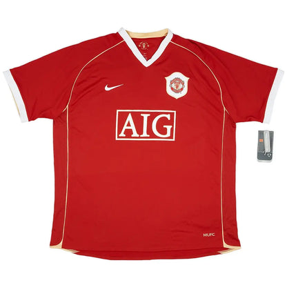 Maillot de football rétro domicile Manchester United 2006/07, numéro 16, Carrick