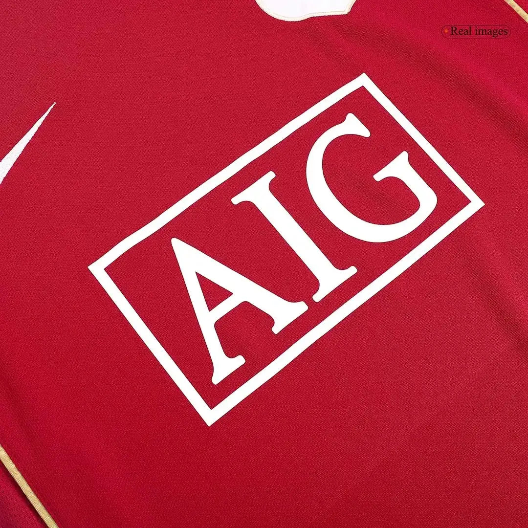 Maillot de football rétro domicile Manchester United 2006/07, numéro 16, Carrick