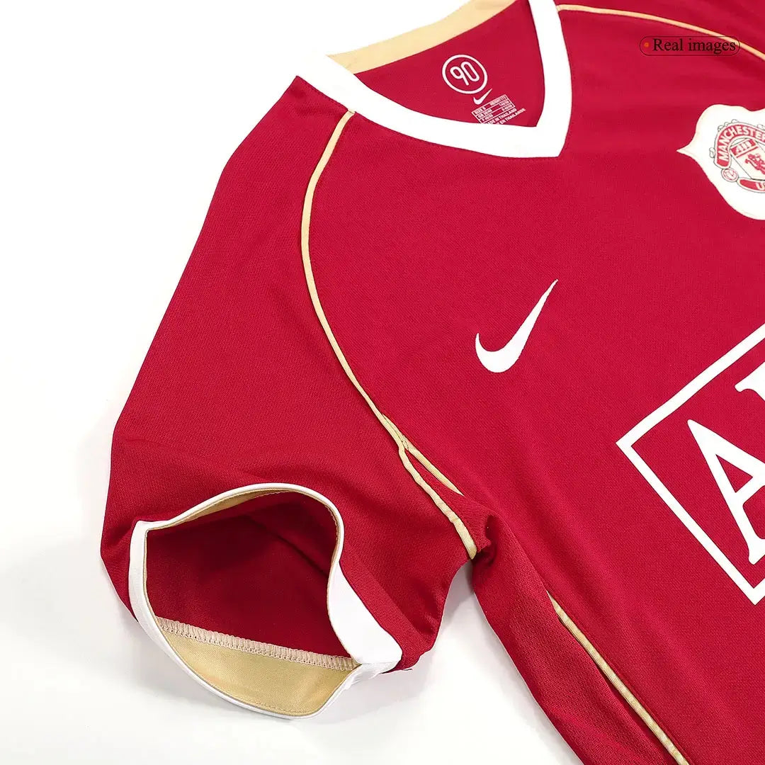 Maillot de football rétro domicile Manchester United 2006/07, numéro 16, Carrick