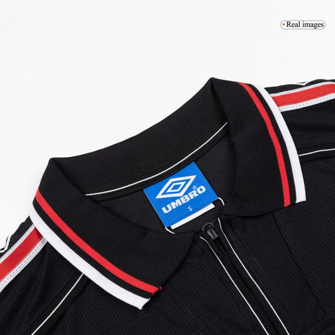 Manchester United 1998/99 Away Long Sleeve Retro Soccer Jersey Black