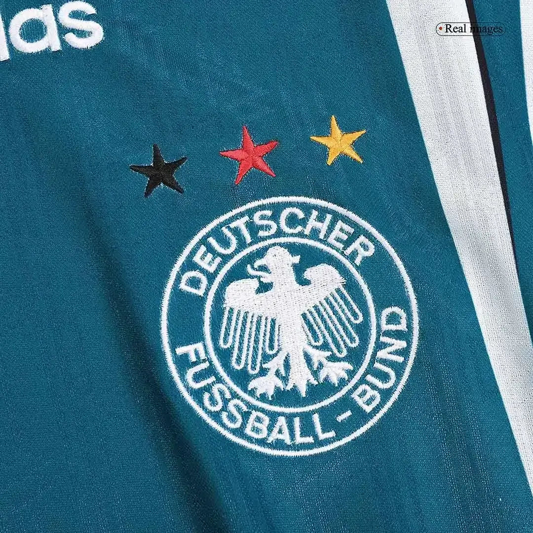 Retro Möller #7 Germany Away Football Jersey Euro Cup 1996