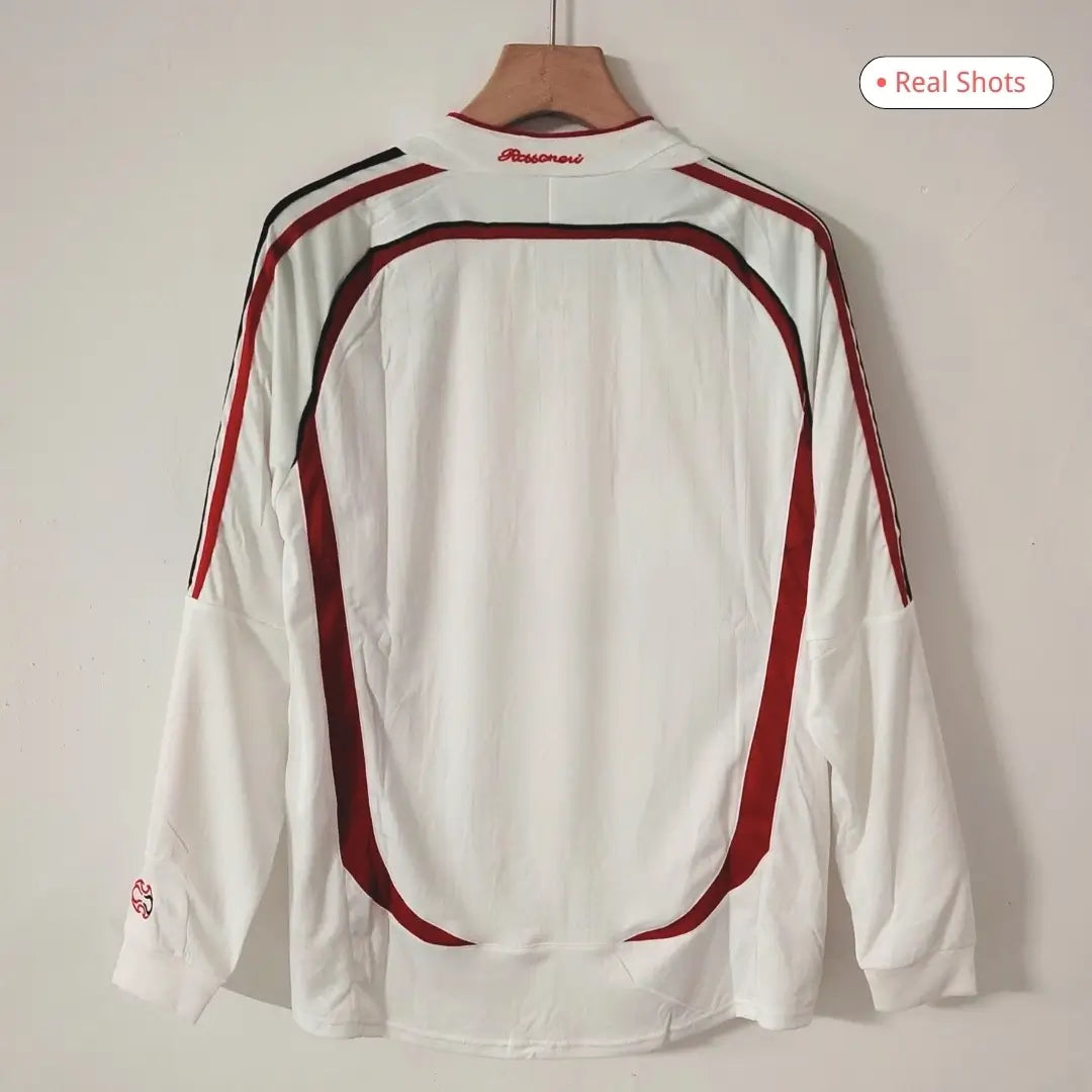 Maillot de football rétro manches longues extérieur AC Milan 2006/07