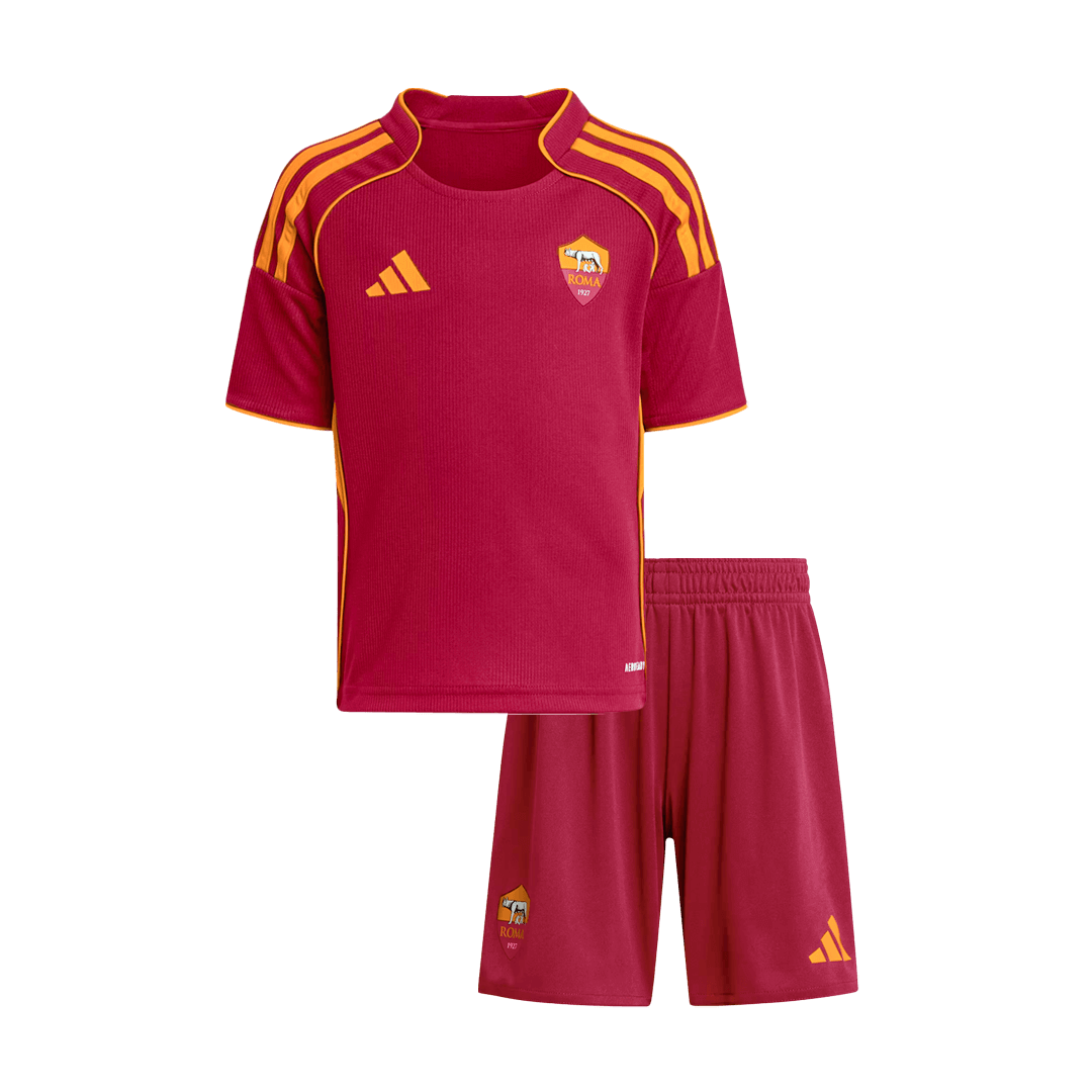 Roma Kid's Home Soccer Kit 2025/26 - Jersey+Shorts
