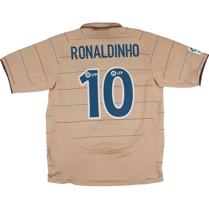 Ronaldinho #10 Barcelona 2003/04 Retro Away Soccer Jersey
