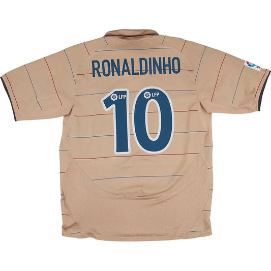 Ronaldinho #10 Barcelona 2003/04 Retro Away Soccer Jersey