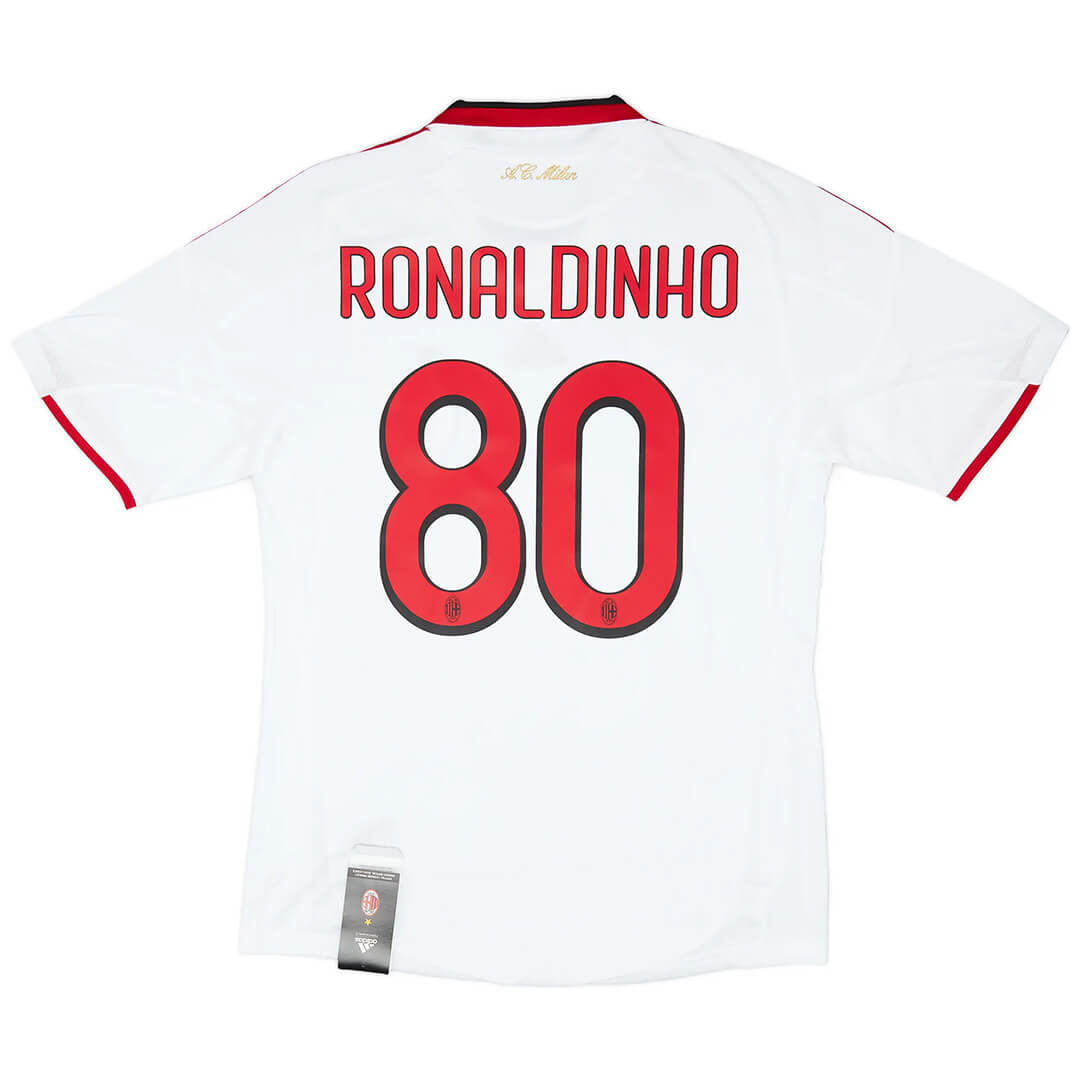 Ronaldinho #80 AC Milan 2009/10 Away Retro Soccer Jersey
