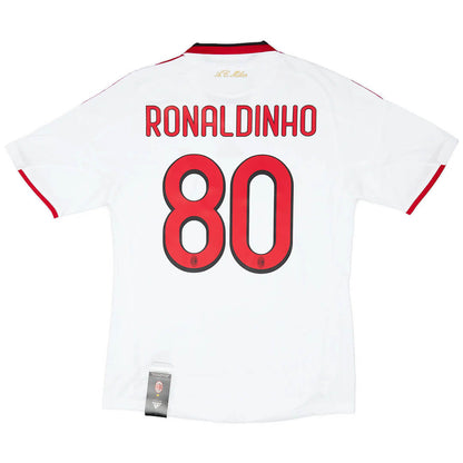 Ronaldinho #80 AC Milan 2009/10 Away Retro Soccer Jersey