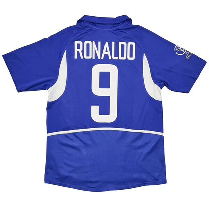 Ronaldo #9 Brazil 2002 Away Retro Football Jersey