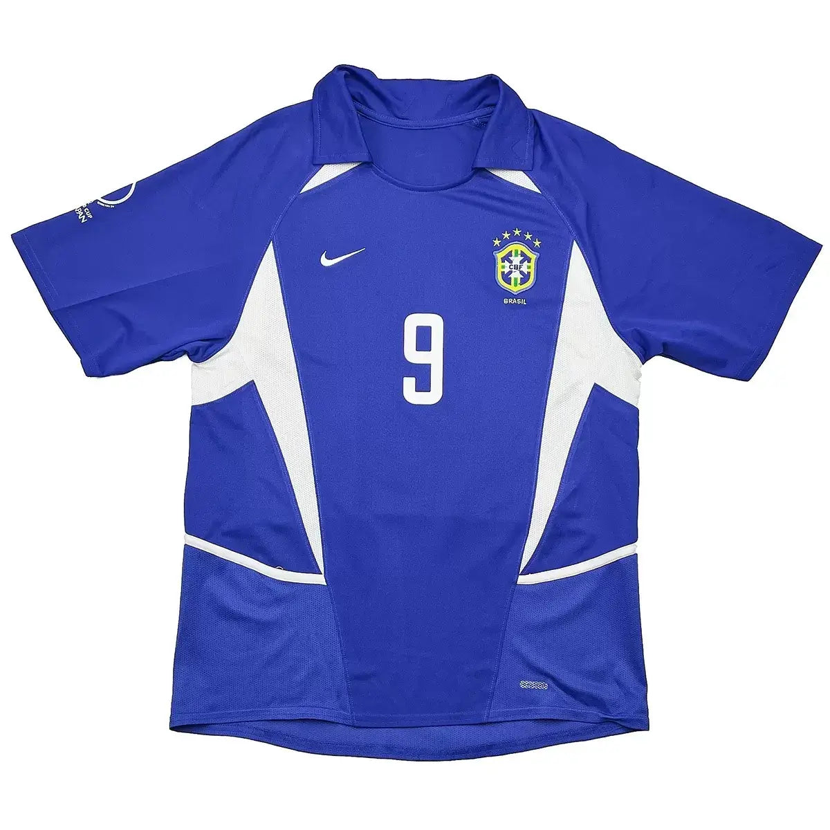 Ronaldo #9 Brazil 2002 Away Retro Football Jersey