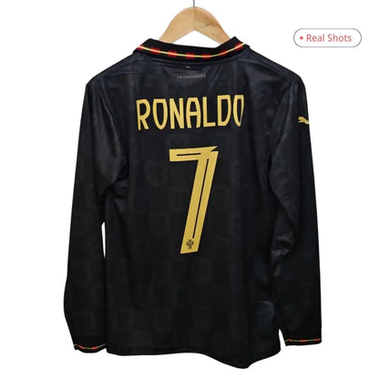 Ronaldo #7 Portugal 2026 Pantera Negra Long Sleeve Football Jersey