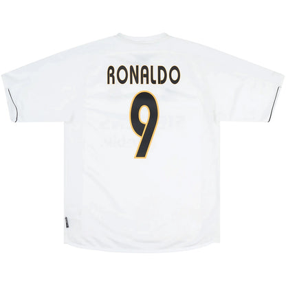 Ronaldo #9 Real Madrid 2003/04 Home Retro Football Jersey