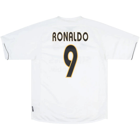Ronaldo #9 Real Madrid 2003/04 Home Retro Football Jersey